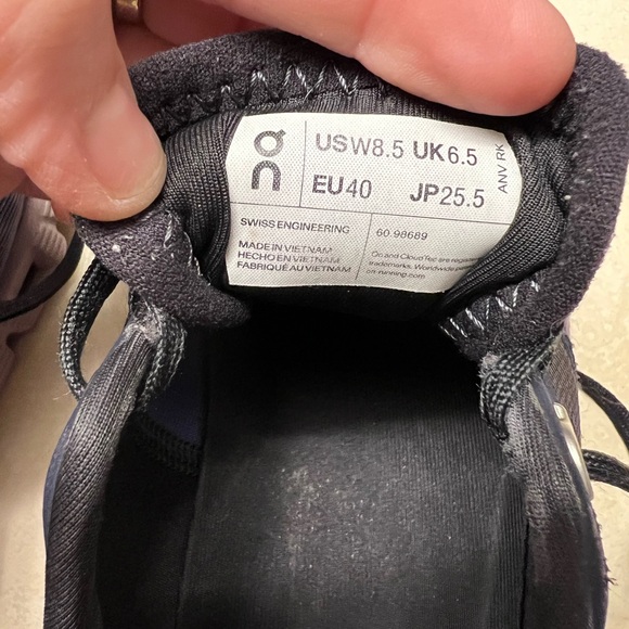 On Running Women's Navy and Purple Athletic Shoes - Picture 8 of 8